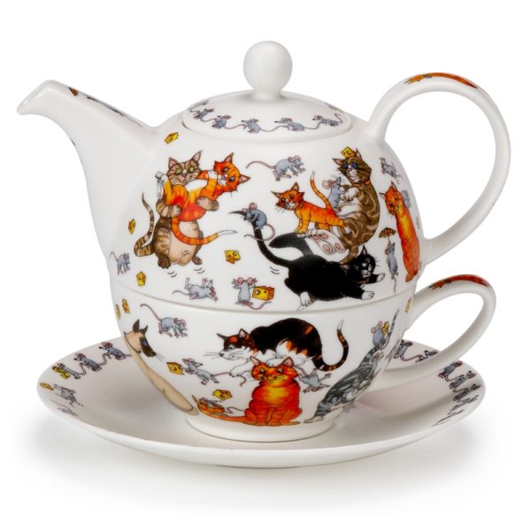 Porslin - Dunoon - Pussy Galore - Tea4One - Pot 0.5L - Cup 0.25L