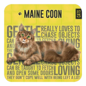 Glasunderlägg – The Metal Sign Co – Maine Coon
