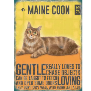 The Metal Sign Co - Mini - Maine Coon