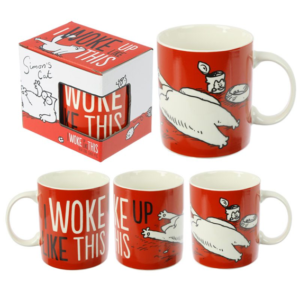 Porslin Mugg - Simon's Cat - I Woke Up Like This