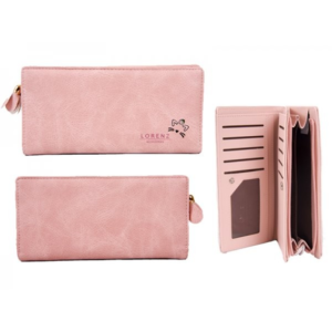 Plånbok - Lorenz - Large PU Purse - Pink