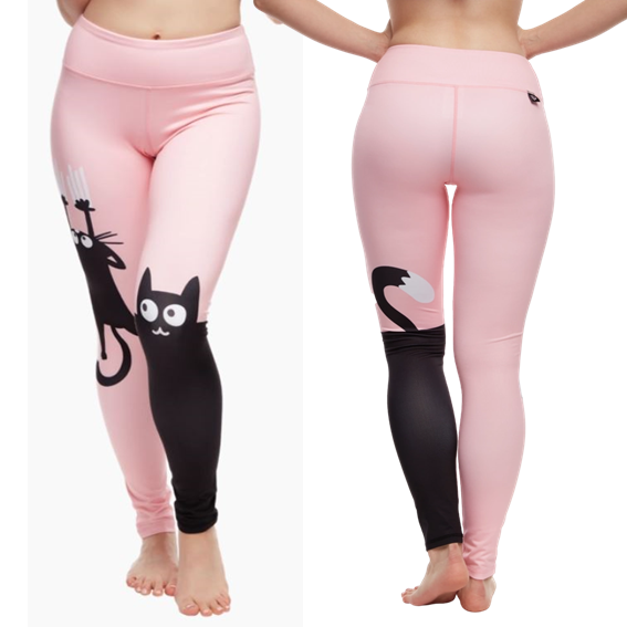 Gym Leggings Pink Cats