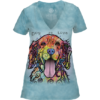 T-Shirt - Dog Is Love - Women's  V-Neck - Medium