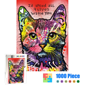 Pussel - 1000 pieces - Colourful Cat