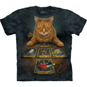 T-shirt – The Mountain – The Reader Tarot Cat – Lisa Parker – XL / Unisex