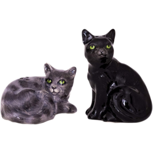 Cat Salt & Pepper Set - Black