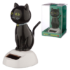 Katt - Solcellsfigur - Svart
