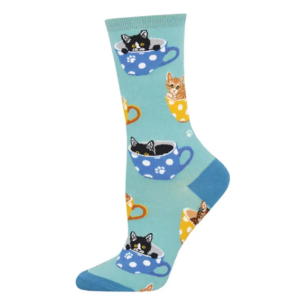 Strumpor - Socksmith - Cat in a Cup - Blue 36-41
