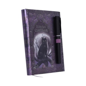 Skrivbok - Black Cat Witches Spell Book A5 Journal with Pen