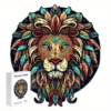 Pussel - Wood Jigsaw - Colourful Lion A4