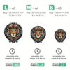 Pussel - Wood Jigsaw - Colourful Lion A4 - Bild 3