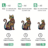 Pussel – Wooden Jigsaw – Colourful Sitting Cat A4 - Bild 3