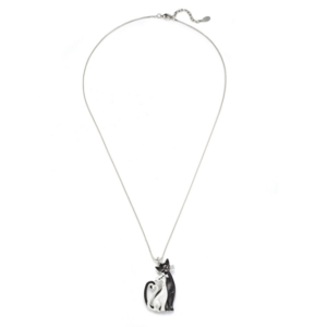 Belle Miss – Halsband i mässing – Kattmotiv – Svart