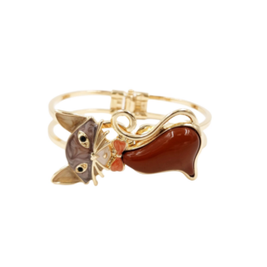 Belle Miss – Kattarmband – Emaljerat med resin – Brun