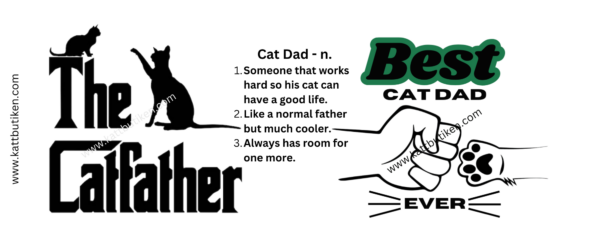 Porslin Mugg - Best Cat Dad Ever - The Catfather - Bild 2