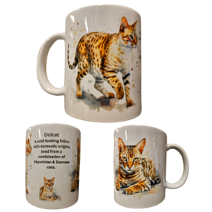 Mugg – Cat Breeds – Ocicat – Porslin – 325 ml