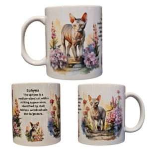 Porslin Mugg - Cat Breeds - Sphynx 325ml