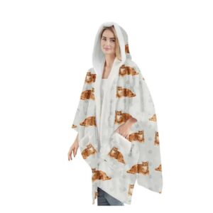 Snuggs - Filt-Hoodie - Orange Tabby