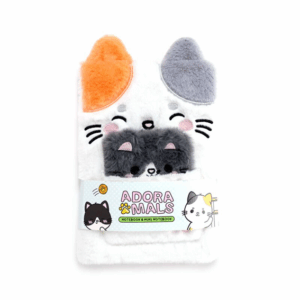 Skrivbok – Adoramals Katt – Plysch – A5 med Mini-Anteckningsbok