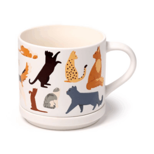 Mugg & Underlägg – Feline Fine – Porslin – 400 ml – Set