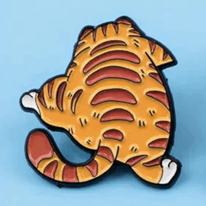 Kattpin – Ginger – Back – Emaljpin