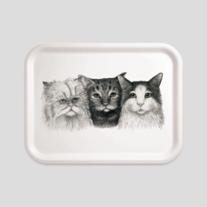 Bricka – Charlotte Nicolin – Tre Katter