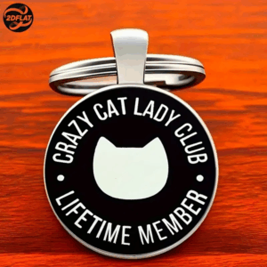 Nyckelring – Crazy Cat Lady Club – Lifetime Member