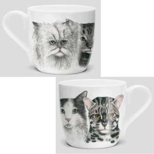 Mugg – Charlotte Nicolin – Cats – Benporslin – 415 ml