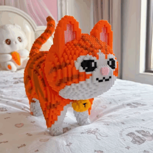 Byggsats – Gigantisk Röd Tabby Katt – 11 000 Bitar
