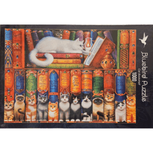 Pussel – Cat Bookshelf – 1000 bitars