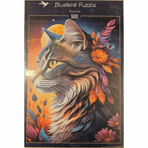 Pussel - Blue Bird - Flora Cat – 500-bitars