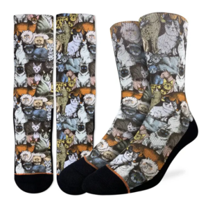Strumpor – Good Luck Socks – Social Cats - Aktiv Fit - 41-47