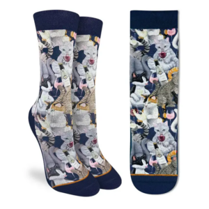 Strumpor – Good Luck Socks – Wine & Cats - Aktiv Fit - 36-40