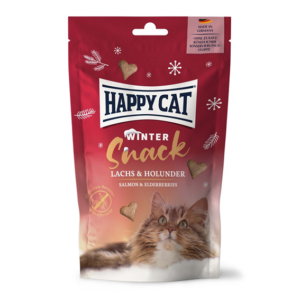 Vintersnack med lax & fläderbär – Happy Cat - 70g