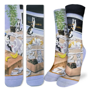 Strumpor – Good Luck Socks – Cats Causing Catastrophe