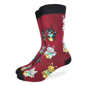 Strumpor – Good Luck Socks – Lucky Waving Cat - 36-40/41-46