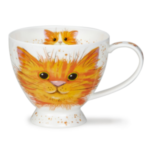Mugg i Fine Bone China – Catter Splatter Ginger – Dunoon Skye – 420 ml
