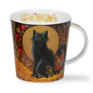 Mugg i Fine Bone China – Celestial Cats Black – Dunoon Cairngorm – 480 ml