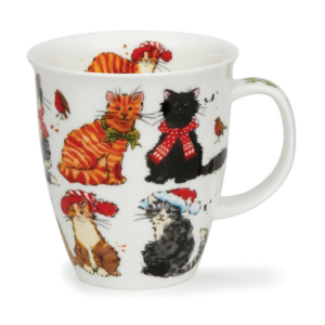 Mugg i Fine Bone China – Festive Cats – Dunoon Nevis – 480 ml