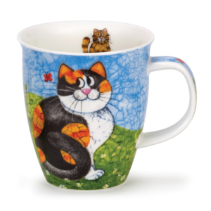 Mugg i Fine Bone China – Happy Cats Tortoiseshell – Dunoon Nevis – 480 ml