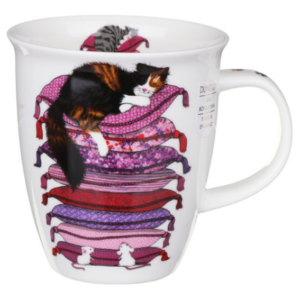 Mugg i Fine Bone China – Sleepy Cat Pink – Dunoon Nevis – 480 ml